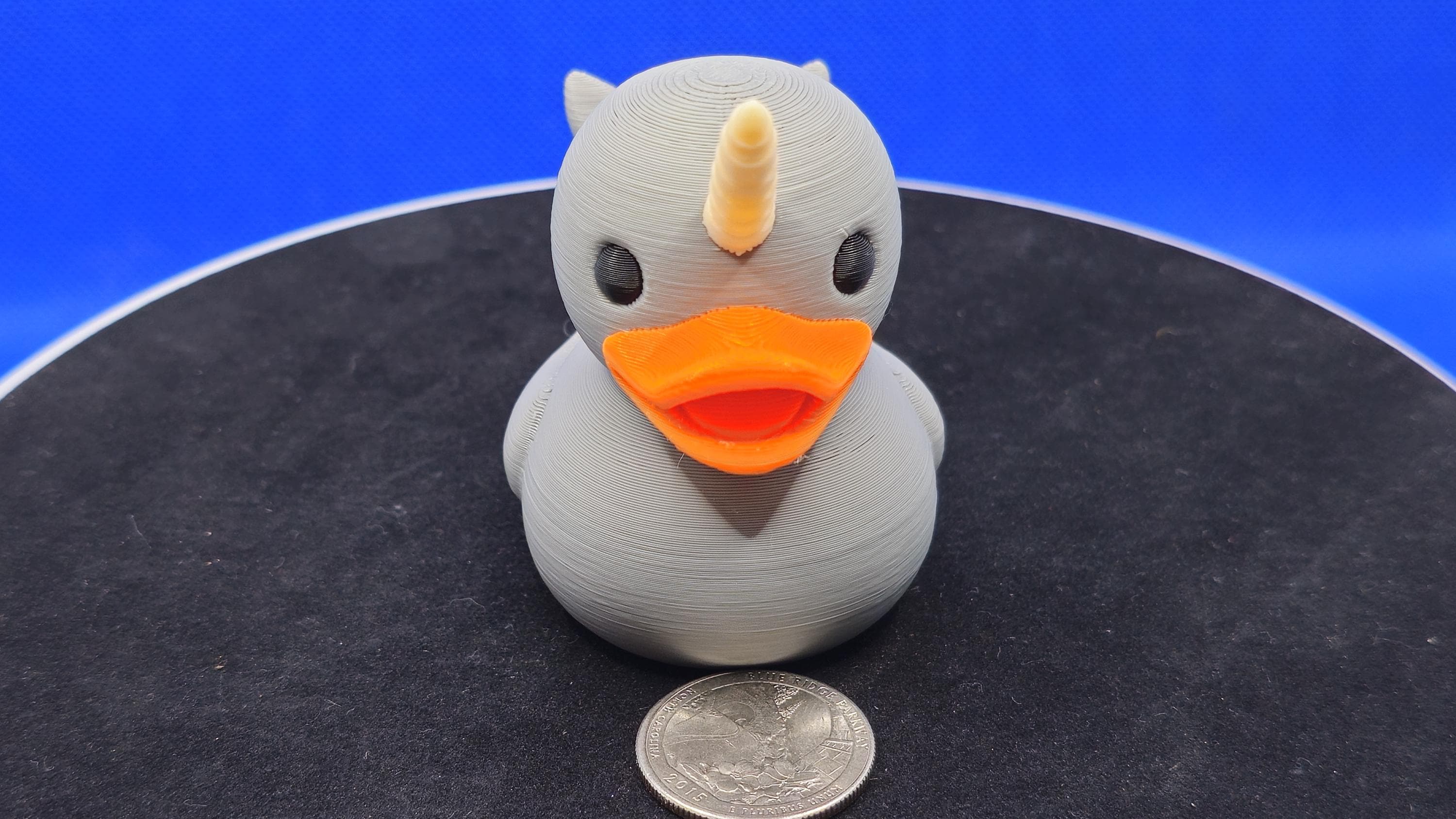 Narwhal Duck Figurine • 3D Printed Nautical Collectible Toy
