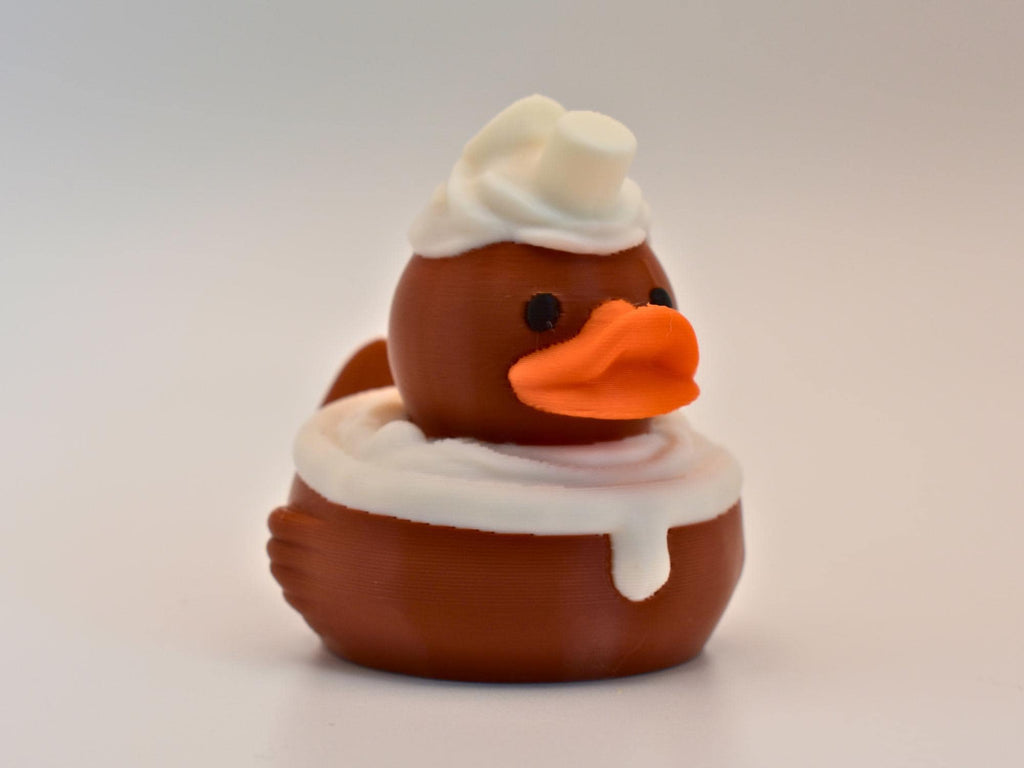 Hot Chocolate Duck | Cozy Winter Mini Collectible | 3D Printed Marshmallow Treat
