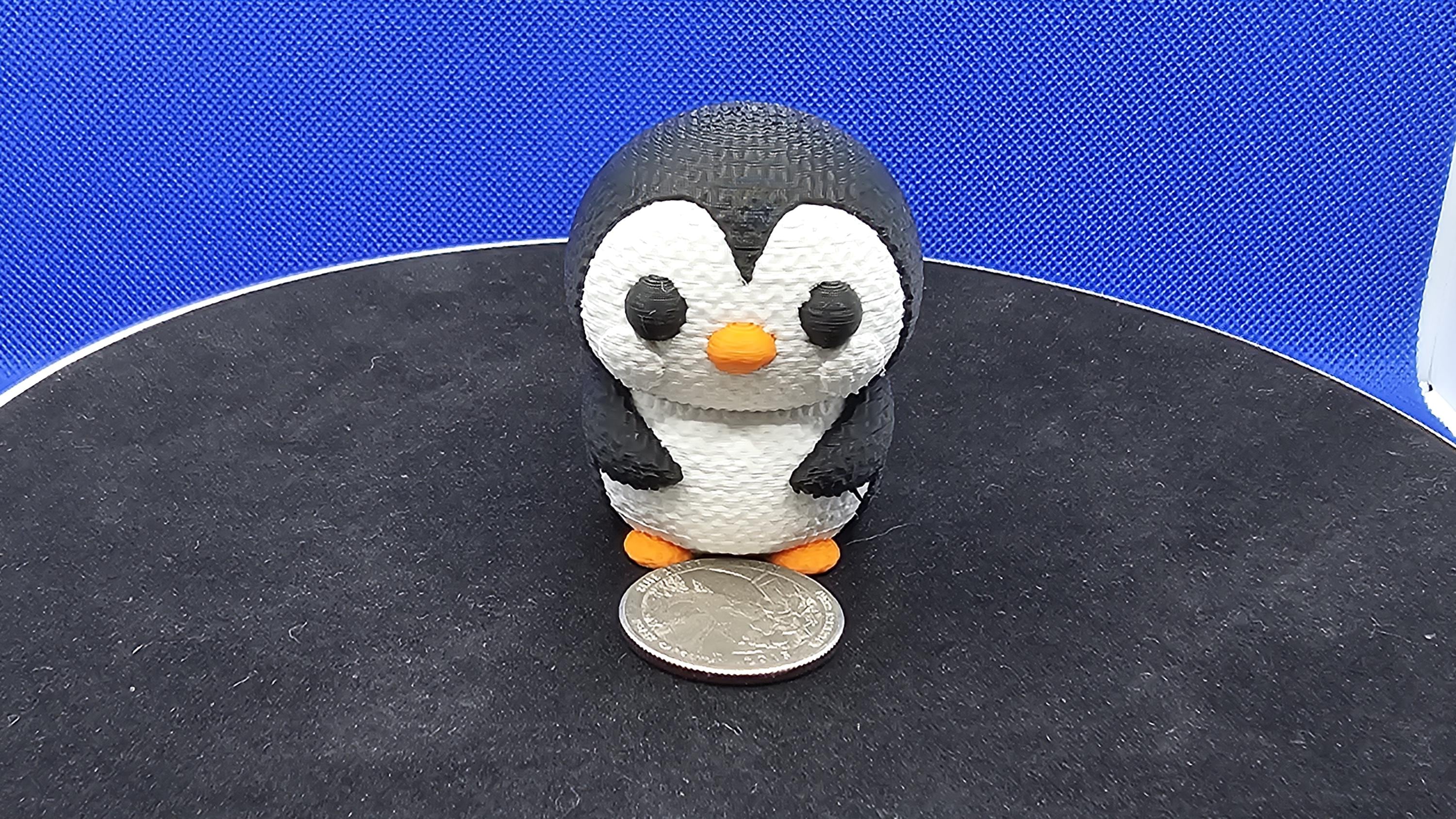 Knitted Tuxedo Penguin | Cozy Mini Penguin | Cute 3D Printed Figurine | Cruise Duck Hunt Gift
