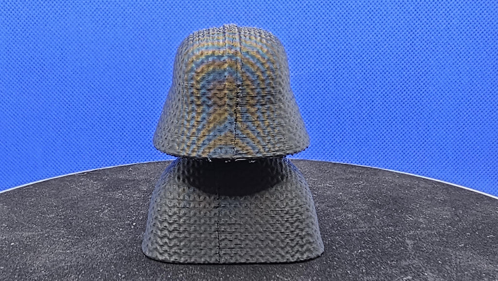 Knitted Dark Vader‑Style Mini | Dark Lord Plush‑Look Figure | 3D Printed Mini | Cruise Duck Companion