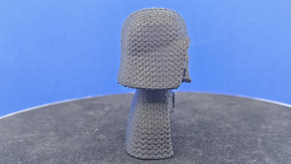 Knitted Dark Vader‑Style Mini | Dark Lord Plush‑Look Figure | 3D Printed Mini | Cruise Duck Companion