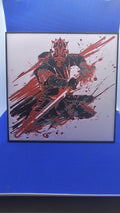 Sith Warrior Lithograph – Red Saber 8×8 PLA Wall Art with Frame & Stand