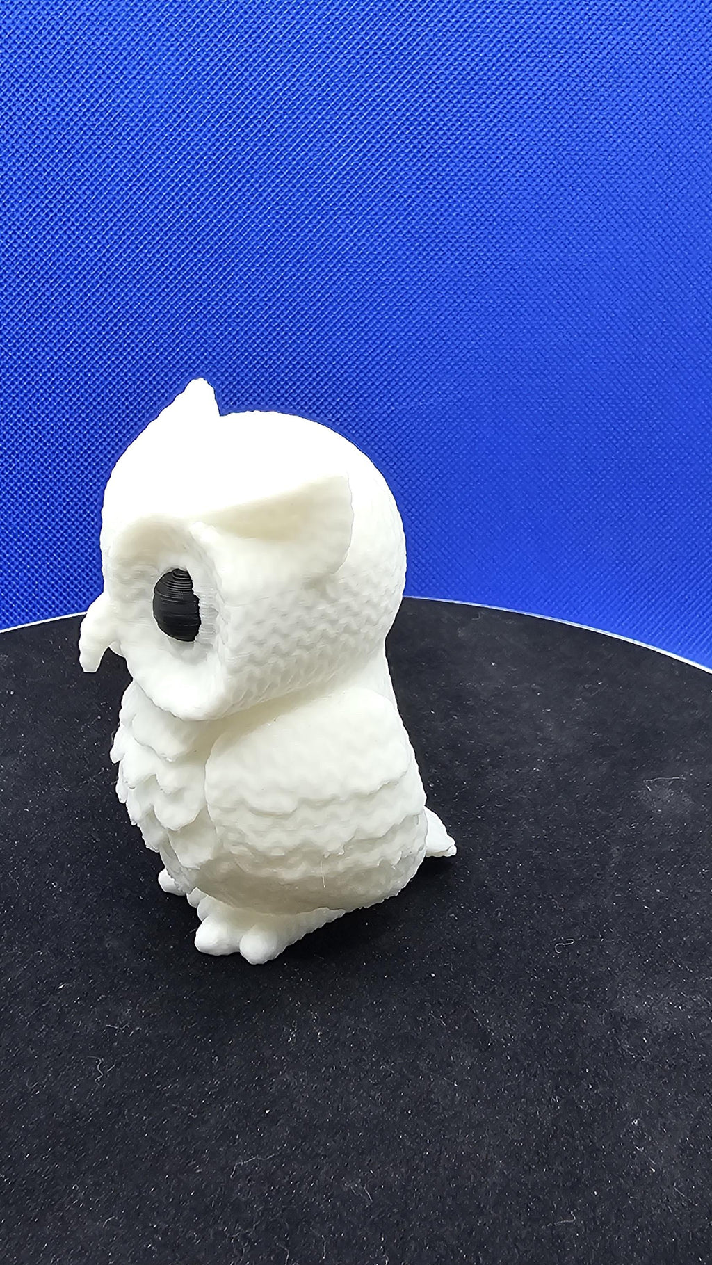 White Knitted Horned Owl