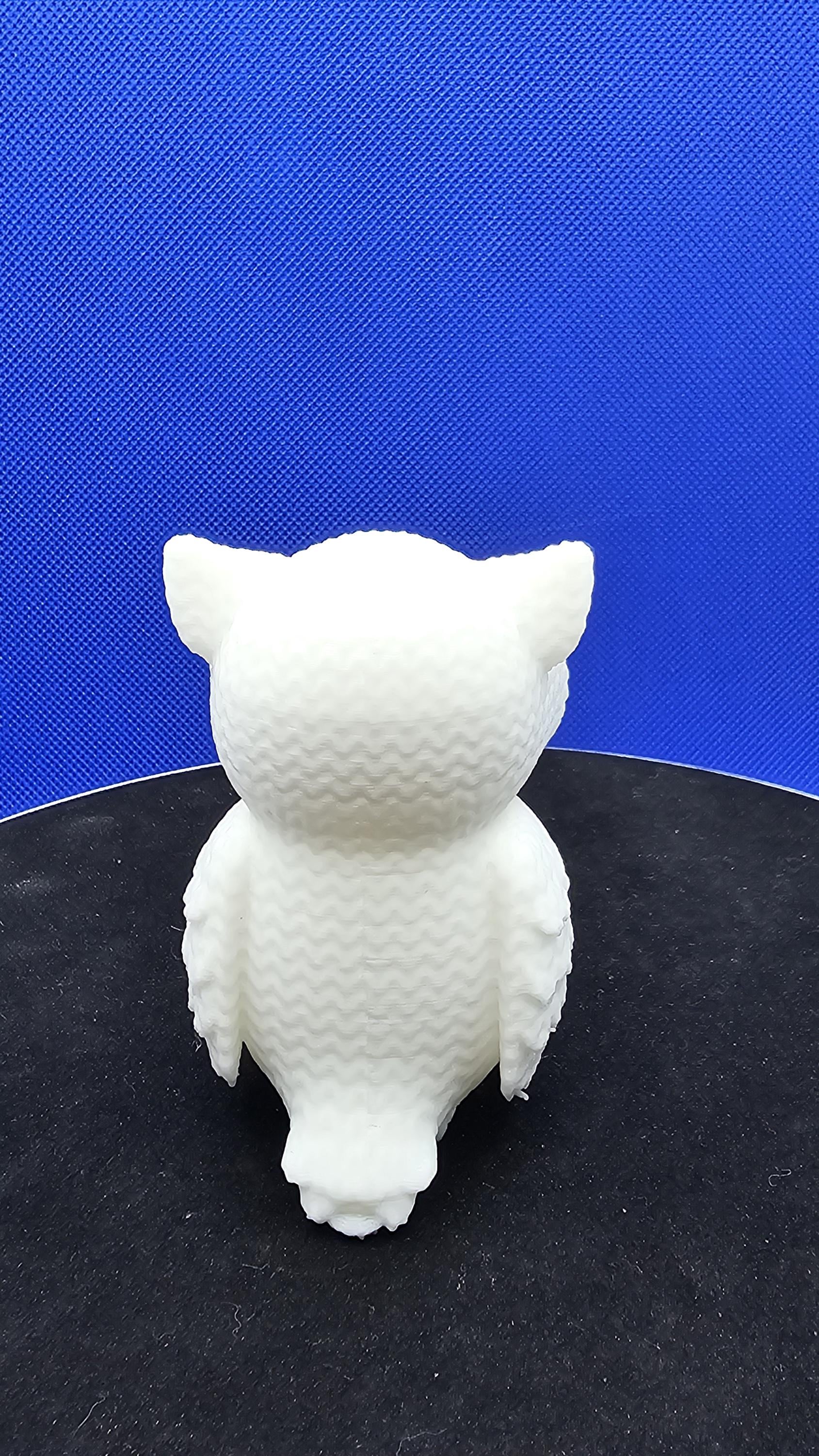 White Knitted Horned Owl