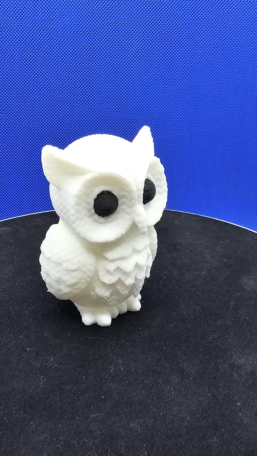 White Knitted Horned Owl