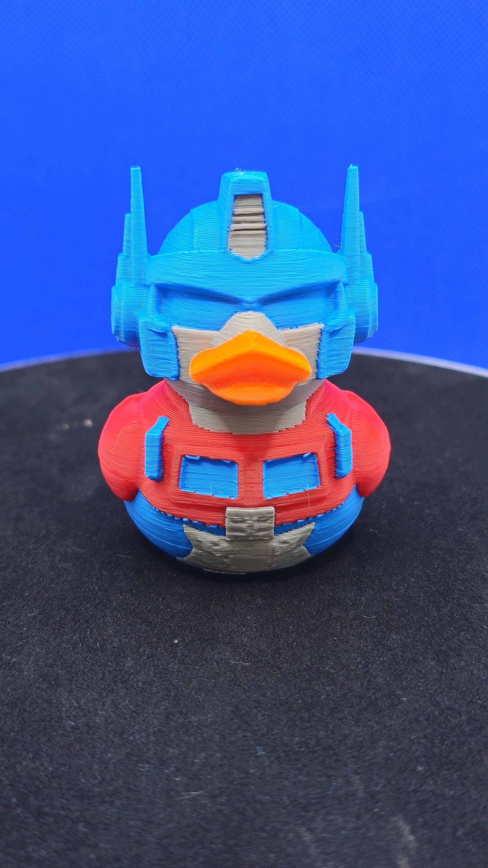 Optimus Mech Commander Duck – 3D Printed Robot‑Style Cruise Duck Collectible