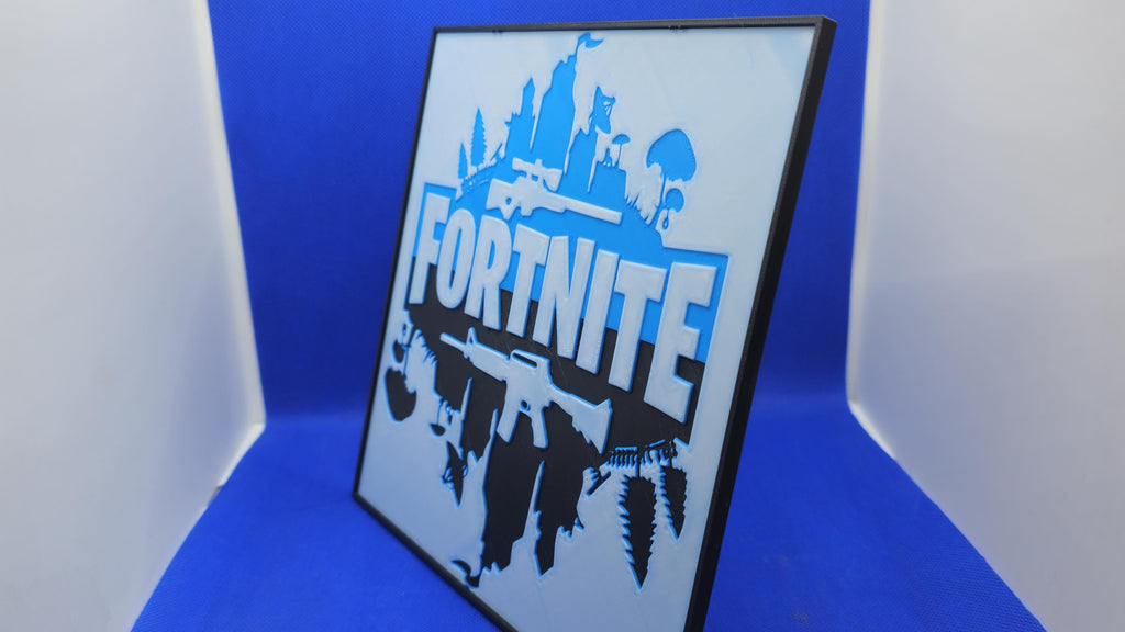 Battle Royale Outpost Lithograph – 8×8 PLA Art with Frame & Stand