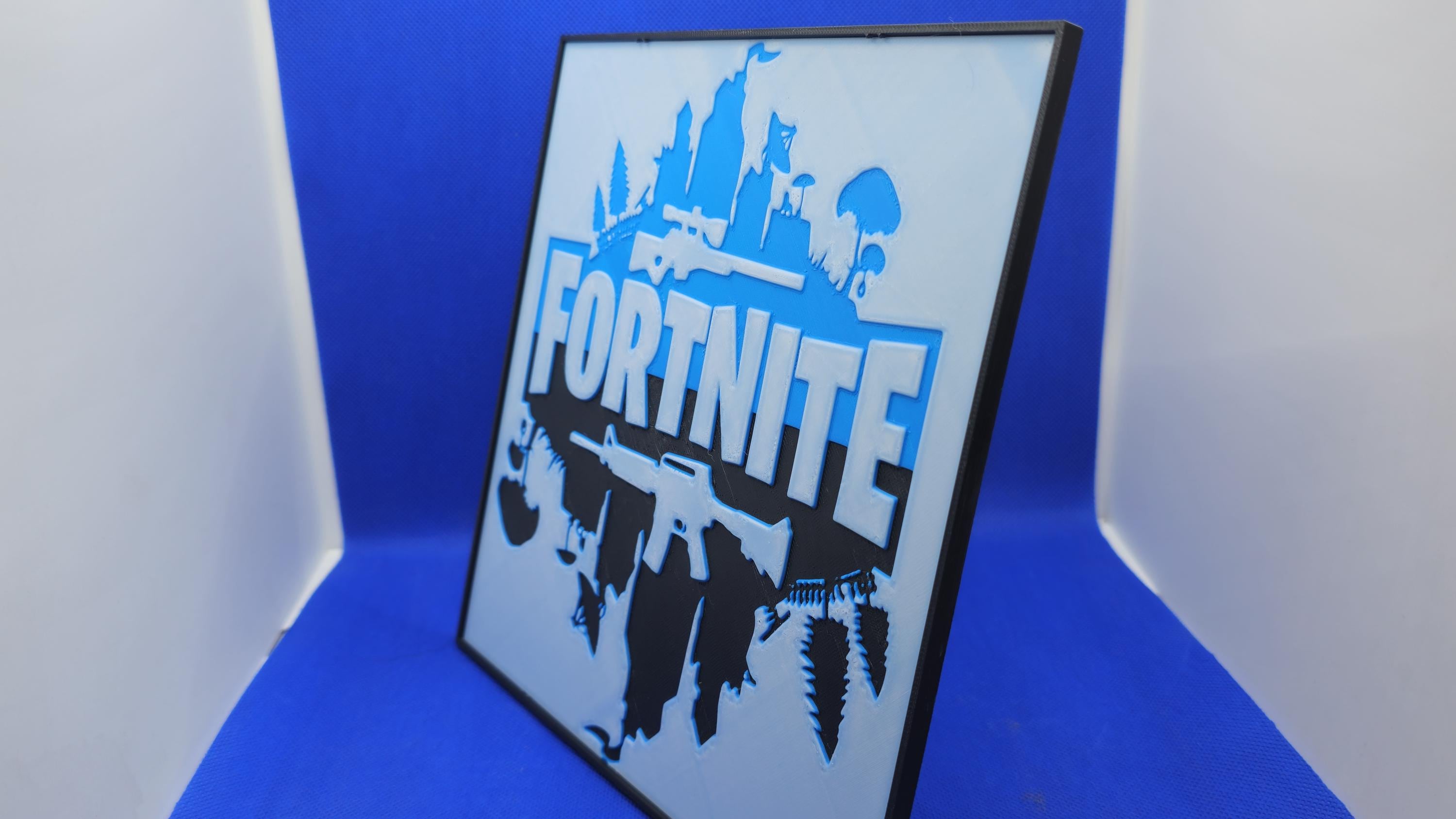 Battle Royale Outpost Lithograph – 8×8 PLA Art with Frame & Stand