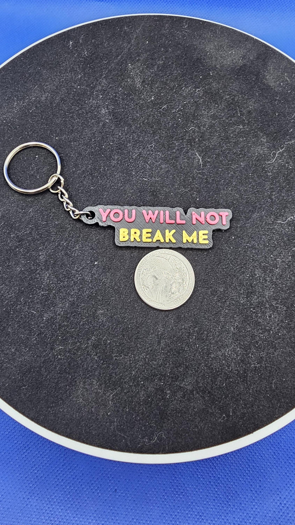 Dungeon Crawler Carl Quote Keychain – “You Will Not Break Me” – Keychain – Fantasy RPG Gift