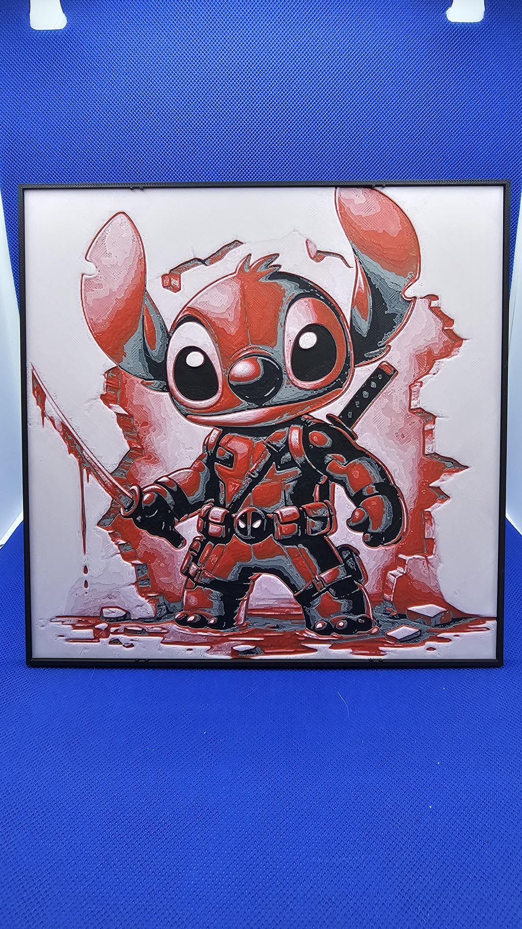 Mischief Merc Alien Lithograph – 8×8 PLA Art with Frame & Stand