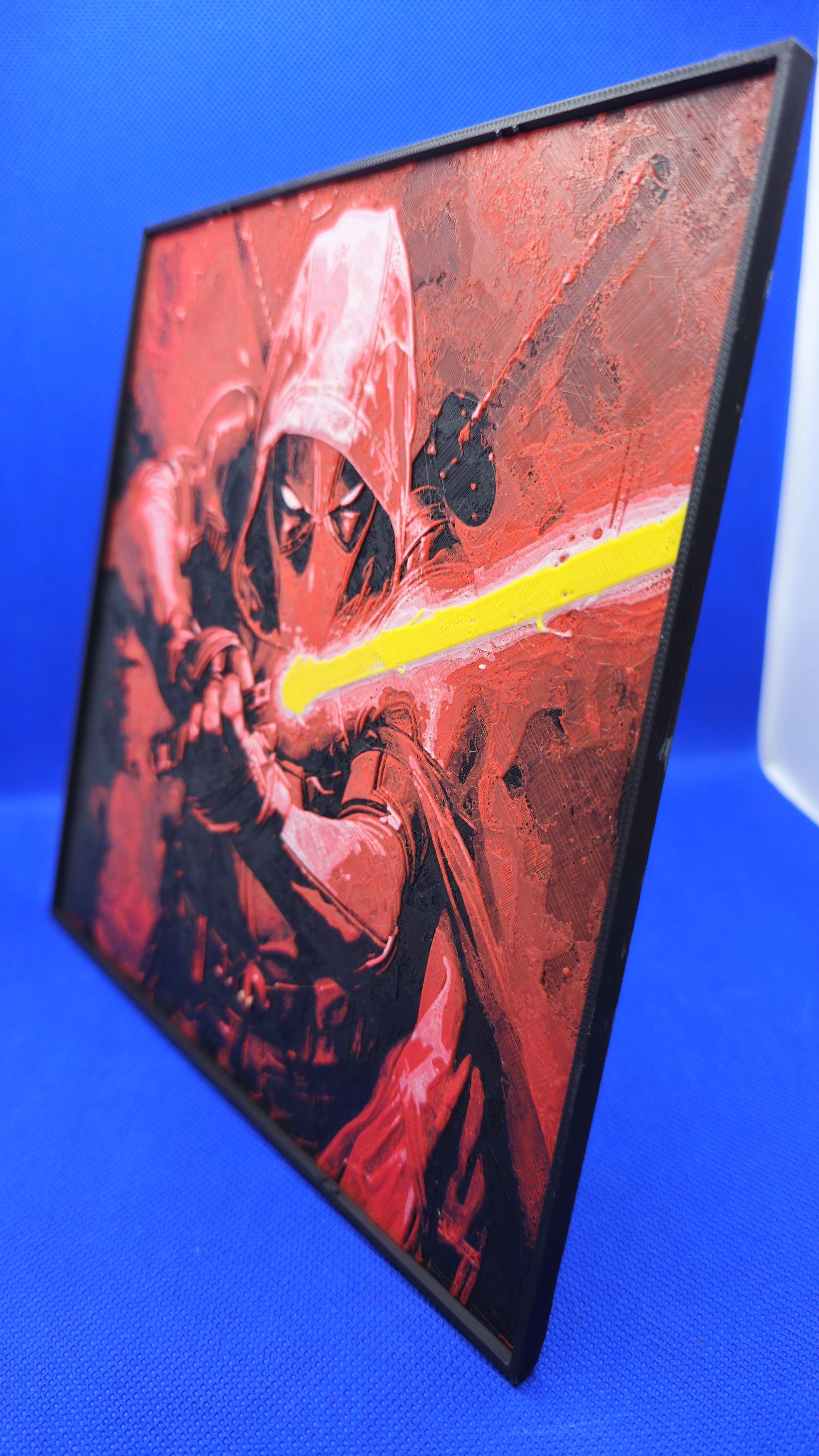 Mischief Knight Lithograph – 8×8 PLA Art with Frame & Stand