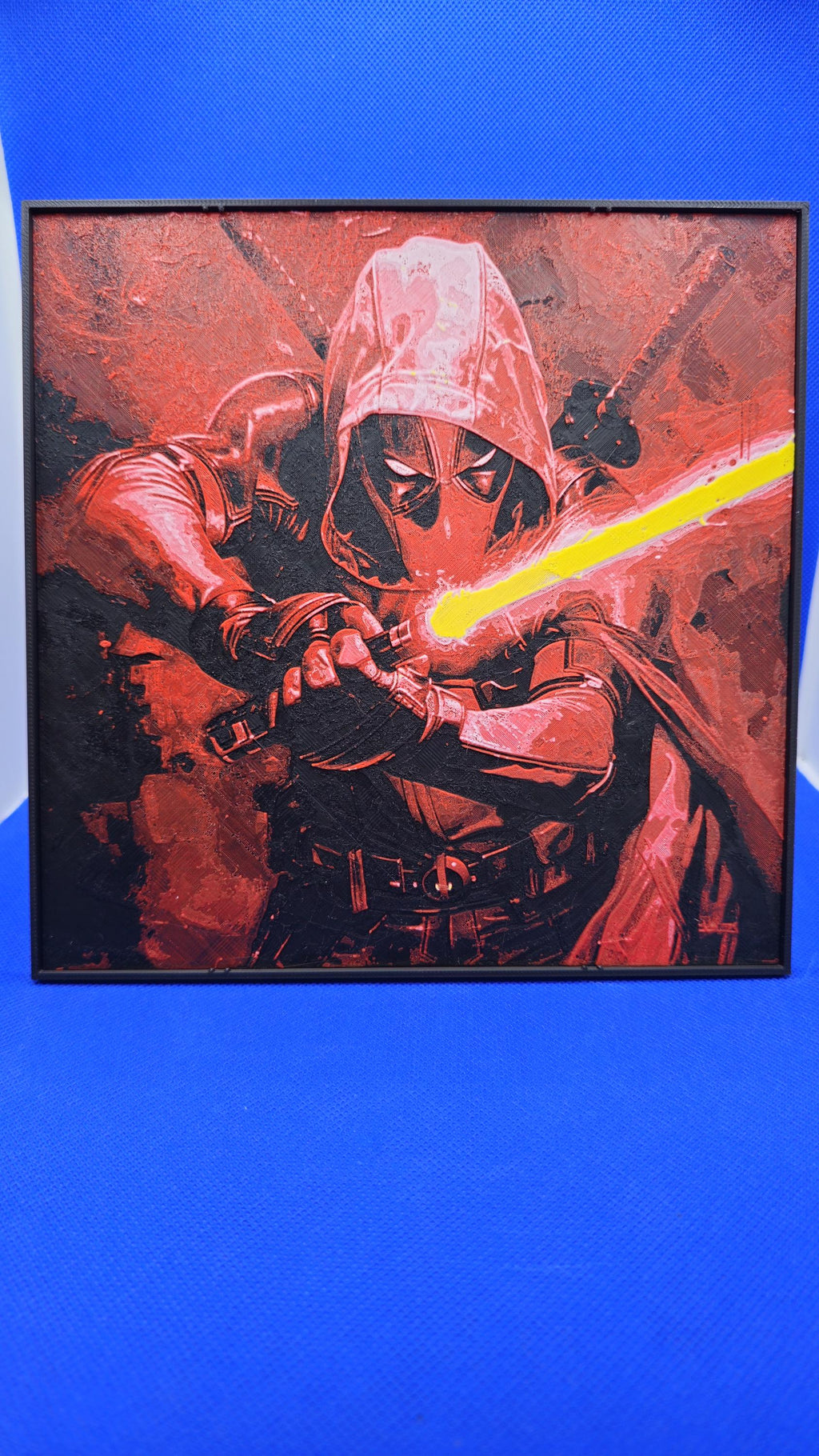 Mischief Knight Lithograph – 8×8 PLA Art with Frame & Stand