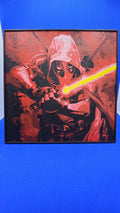 Mischief Knight Lithograph – 8×8 PLA Art with Frame & Stand