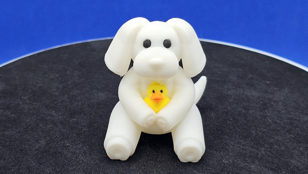 Towel Animal Dog Holding a Duck – Cute Cruise‑Style 3D Printed Display
