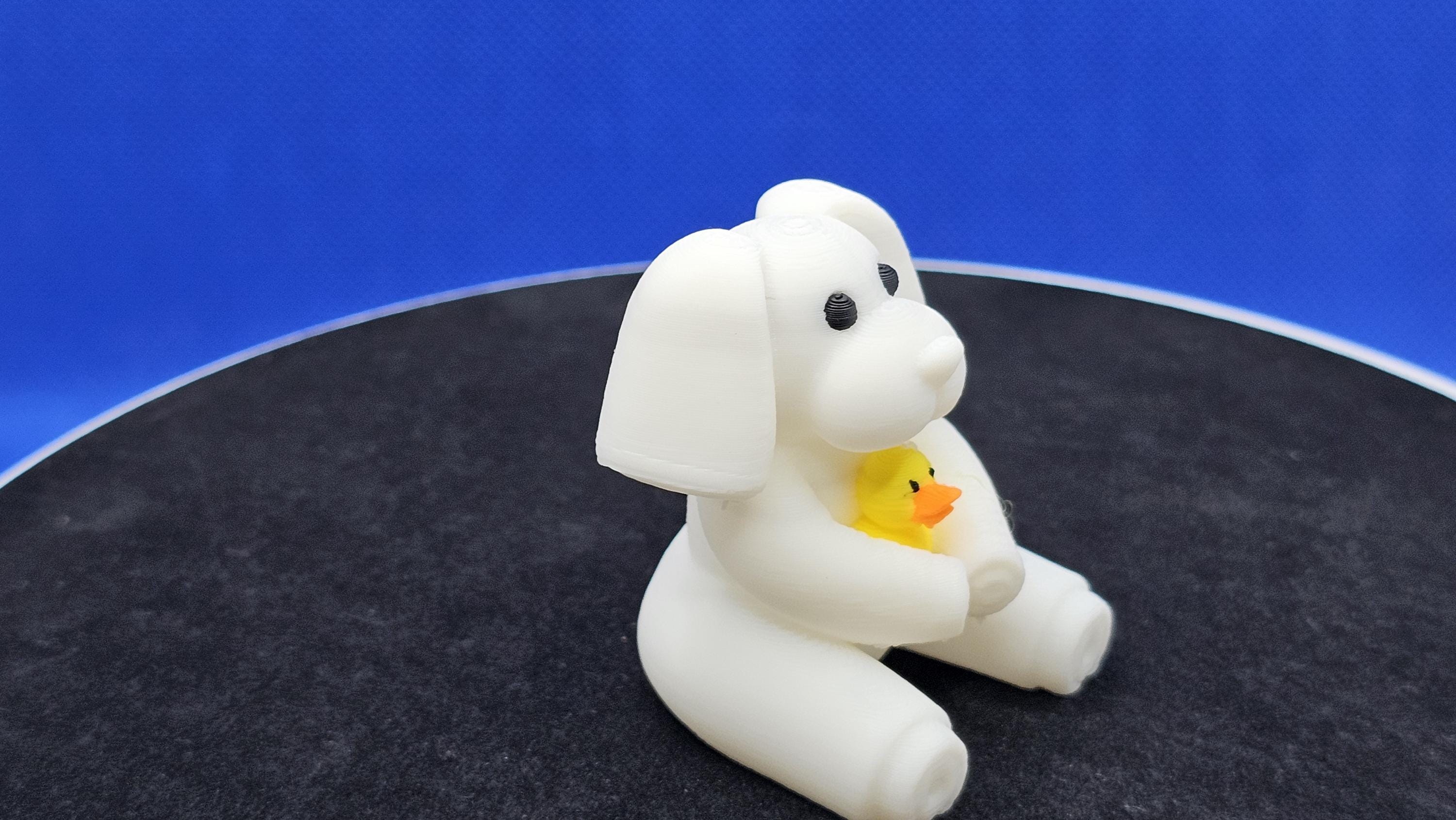 Towel Animal Dog Holding a Duck – Cute Cruise‑Style 3D Printed Display