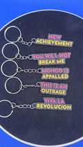 Dungeon Crawler Carl Quote Keychain Set – All 5 Quotes – Fantasy RPG Gift Pack