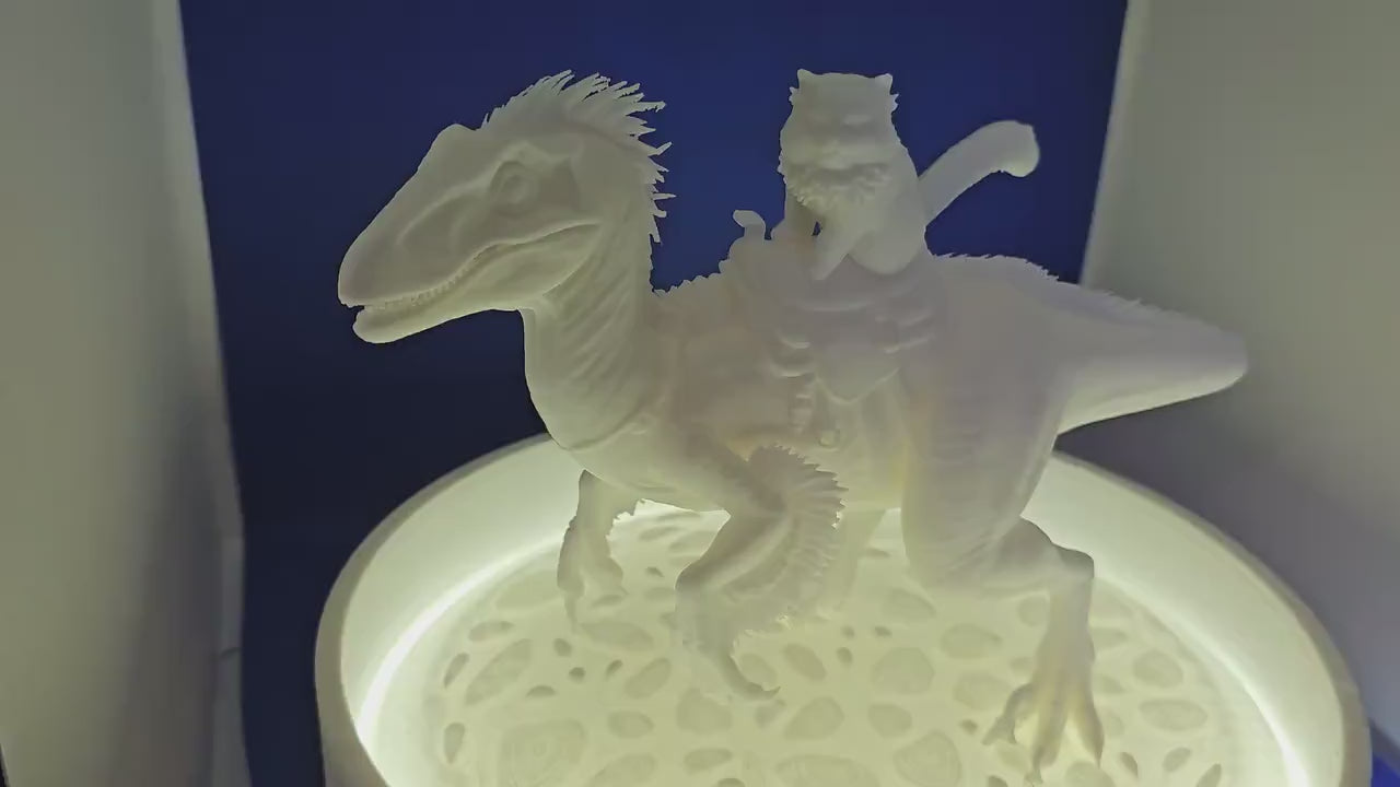 Princess Donut Riding Mongo Statue | DCC Inspired 3D Print Display (White PLA)