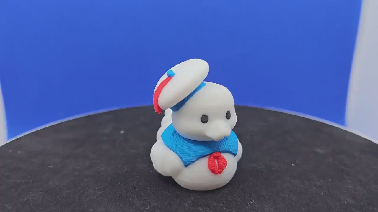 Marshmallow Sailor Duck, 3D Printed PLA Toy, Cruise Duck Hunt Collectible