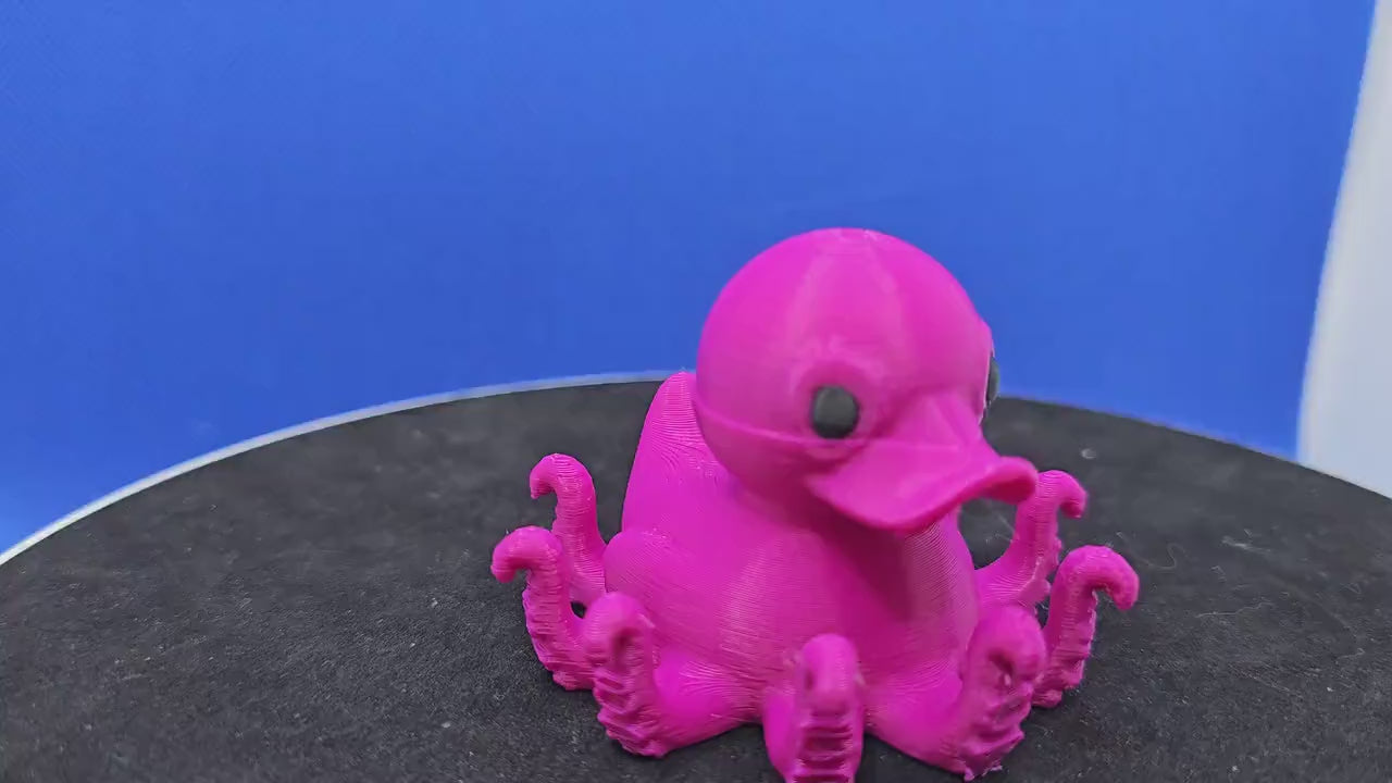 Ducktapus Mini Duck – 10-Arm Octopus Hybrid Figurine, 3D Printed Collectible Toy