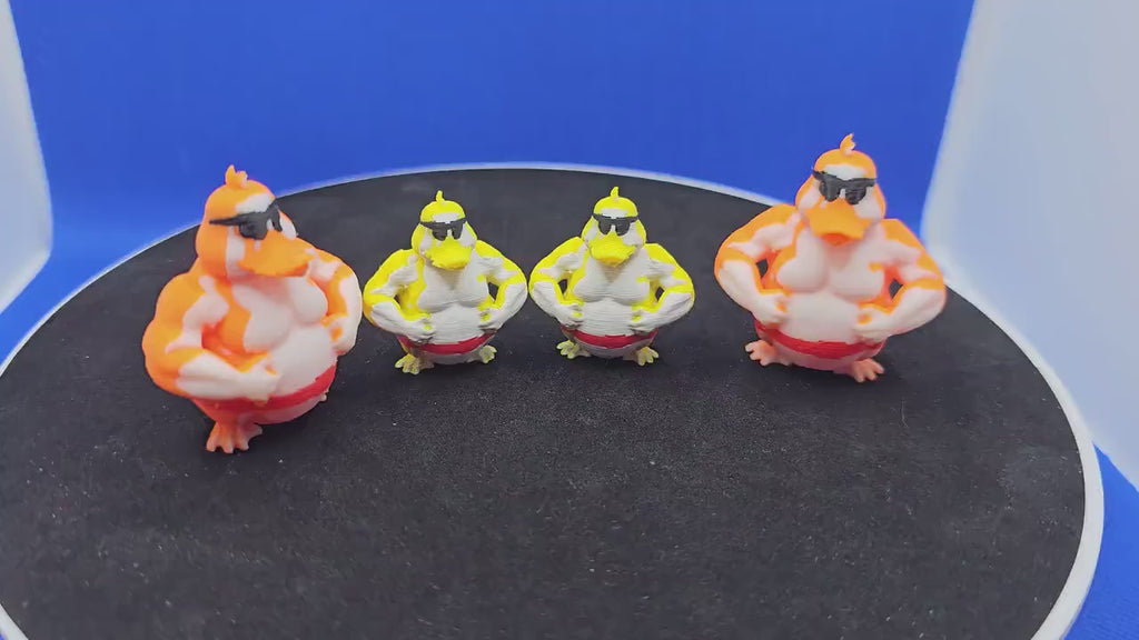 Muscle Duck Toy • 3D Printed Strongman, Cruise Hide & Seek Duck