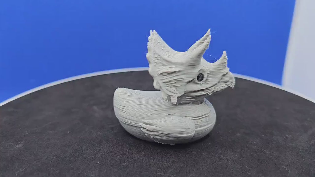 Triceratops Duck Toy: 3D Printed Dinosaur Mini Duck for Cruise Hunts