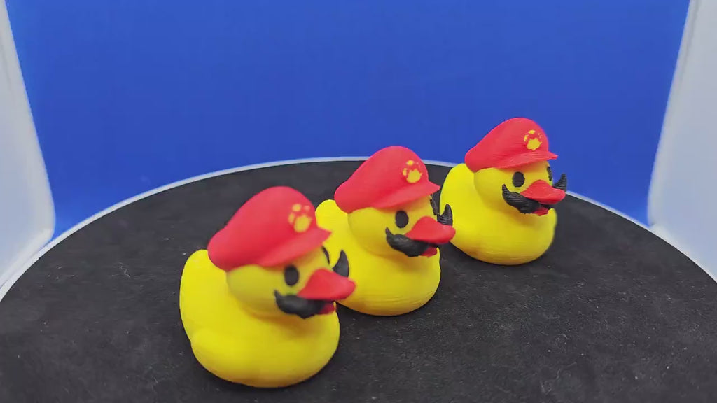 Mario-Style Red Hero Duck Figurine • PLA Collectible for Cruise Duck Hunt