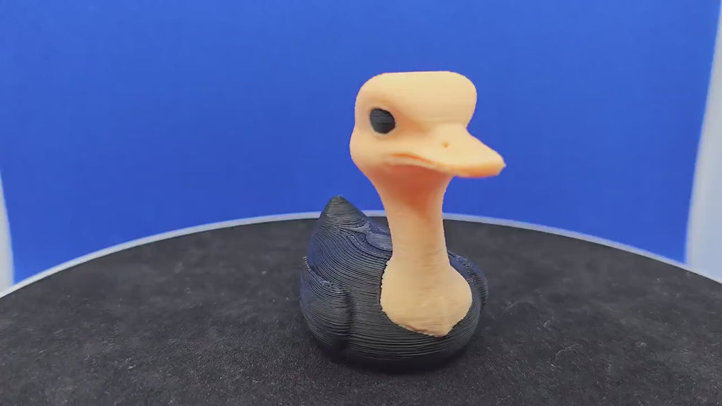 Ostrich Duck Figurine – 3D Printed Safari Hybrid Collectible Toy