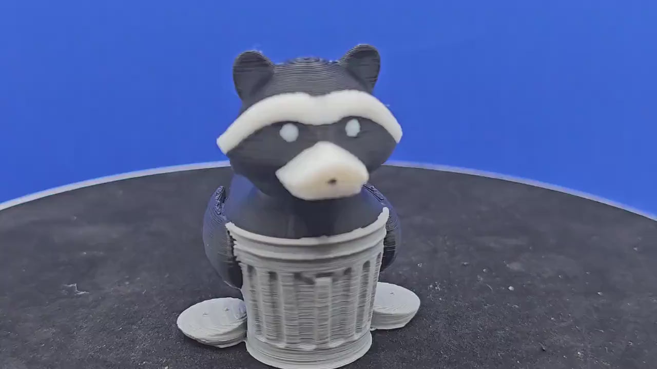 Trash Panada Duck | Cute Panda in Trash Can | Funny Cruise Duck Hunt Collectible | 3D Printed Mini Duck