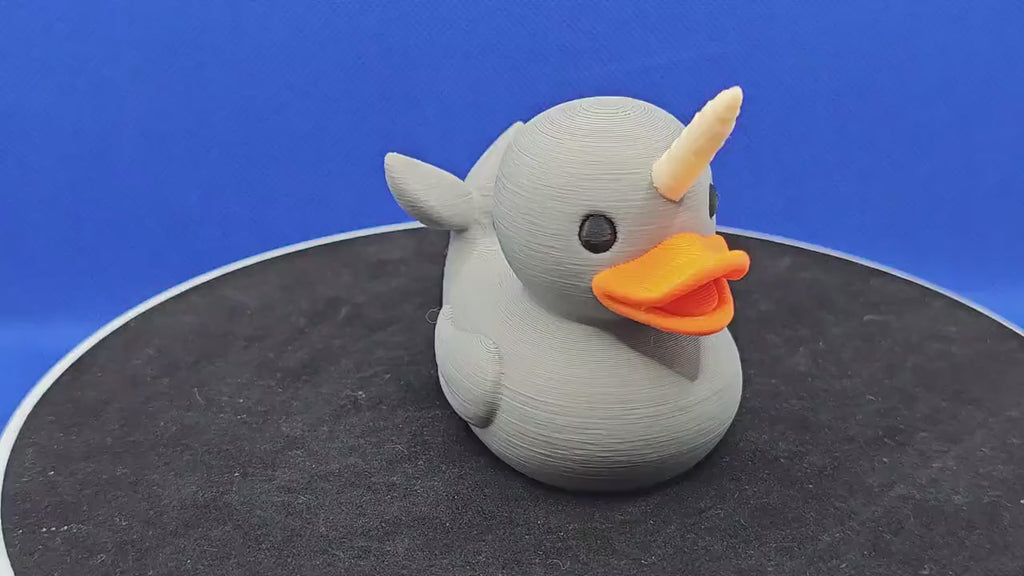 Narwhal Duck Figurine • 3D Printed Nautical Collectible Toy