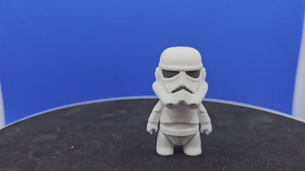 Chibi Space Trooper Duck Figurine – 3D Printed Sci-Fi Collectible Armor Duck