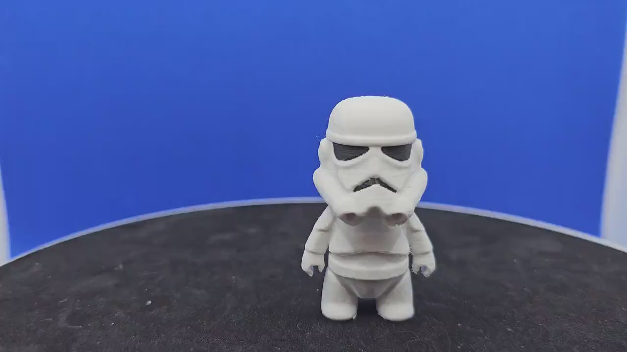 Chibi Space Trooper Duck Figurine – 3D Printed Sci-Fi Collectible Armor Duck