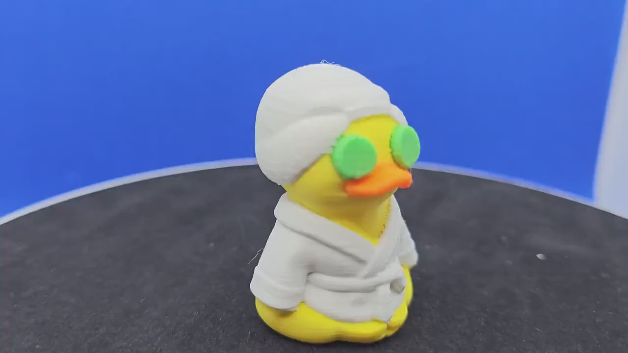 Spa Day Duck: Robe, Cucumber Eyes, Relaxation Theme, Cruise Duck Hunt Toy