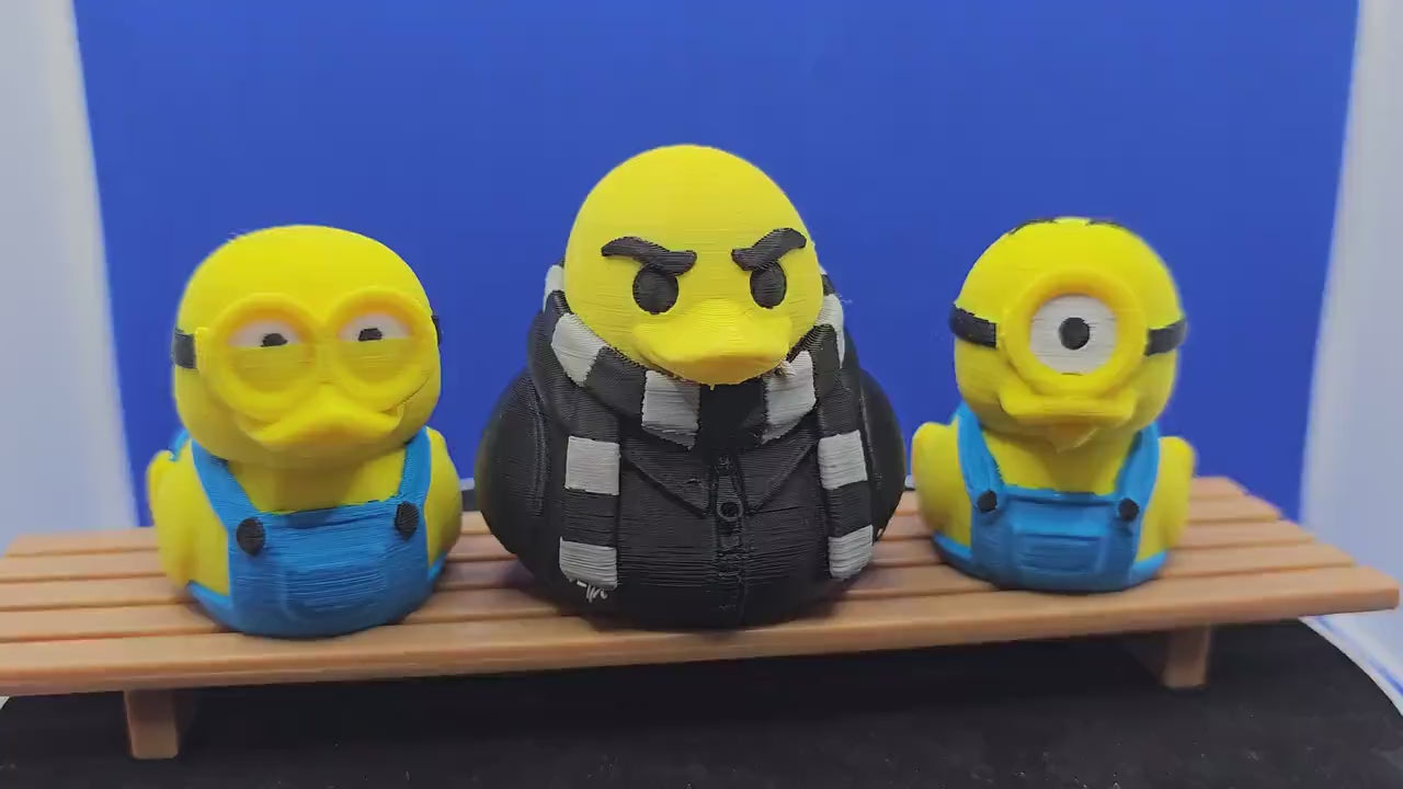 Gru, Bob & Stuart‑Style Duck Bundle • Mini Parody Cruise Ducks • 3D Printed Collectible Trio