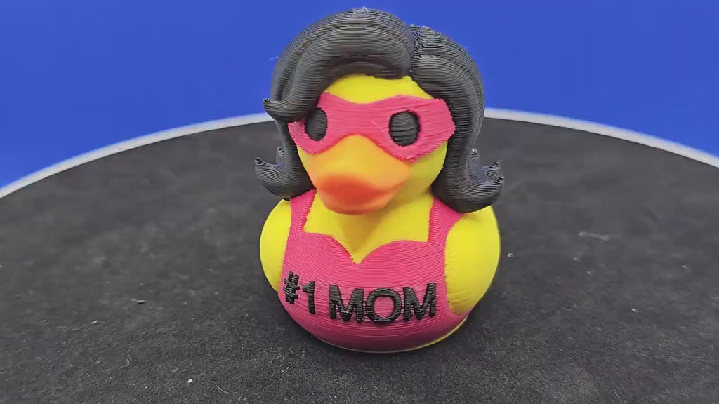 Super Hero Mom Duck – Mother’s Day Mini Duck Gift – 3D Printed Cruise Duck – Cute Super Mom Collectible – Fun Gift for Moms