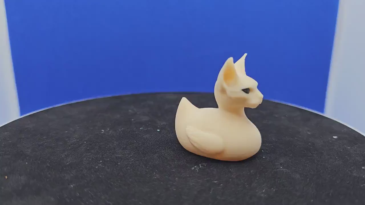 Sphynx Cat Duck Hybrid, 3D Printed Collectible, Cruise Duck Hunt Toy