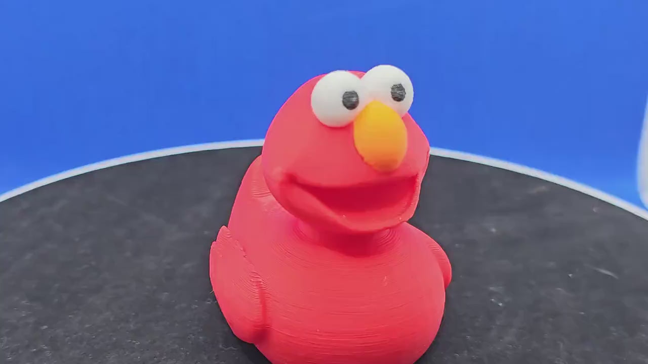 Elmo Duck • Red Fuzzy Duck • 3D Printed Cruise Duck • Sesame‑Style Mini Duck • Cute Collectible Figurine • Cruise Duck Hunt Gift