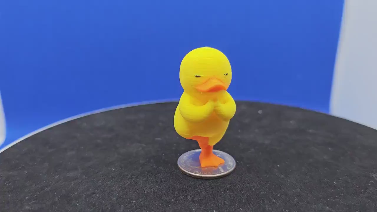 Yoga Duck Figurine • Tree Pose Balance, Cruise Hunt Gift, PLA Wellness Decor