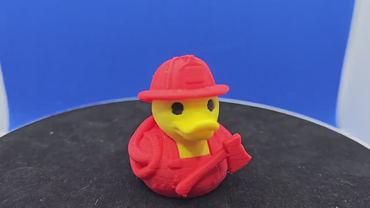 Fire Fighter Duck Figurine – Mini Hero for Cruise Duck Hunts, PLA Material
