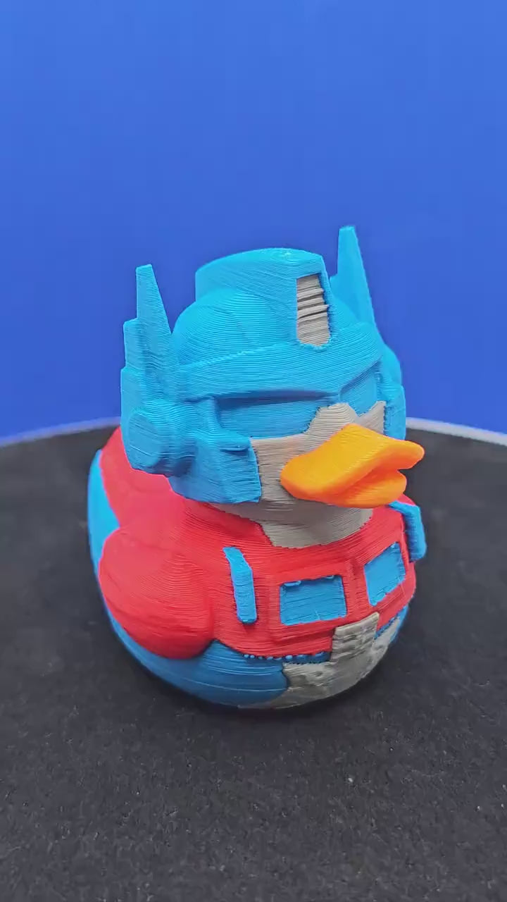 Optimus Mech Commander Duck – 3D Printed Robot‑Style Cruise Duck Collectible