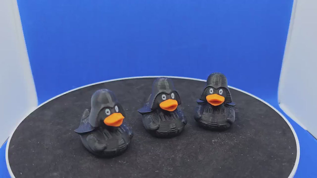 Dark Vader Duck Figurine • Black Armor Villain Collectible • Sci-Fi Cruise Duck Hunt Gift